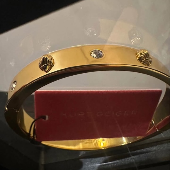 Kurt Geiger London Gold Bangle with Eagle Details - Picture 1 of 4